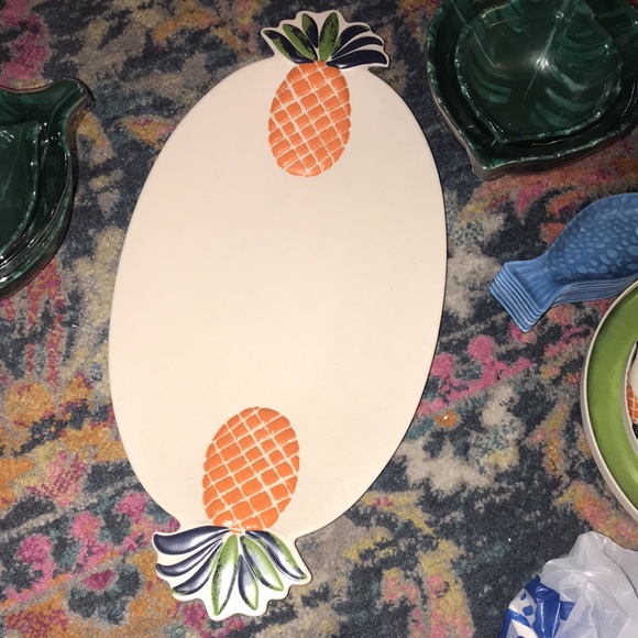 NWT 21" x 10" Melamine and Bamboo Pineapple Serving Platter - Opalhouse - Picture 4 of 9